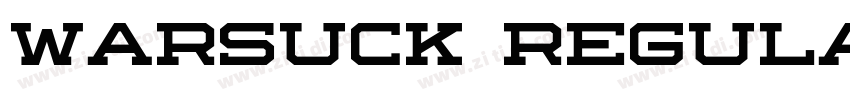 Warsuck Regular字体转换